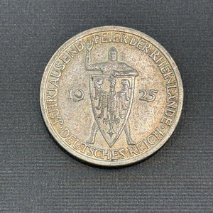 Münze 3 Reichsmark 1925 A Jahrtausend Feier des Rheinlande