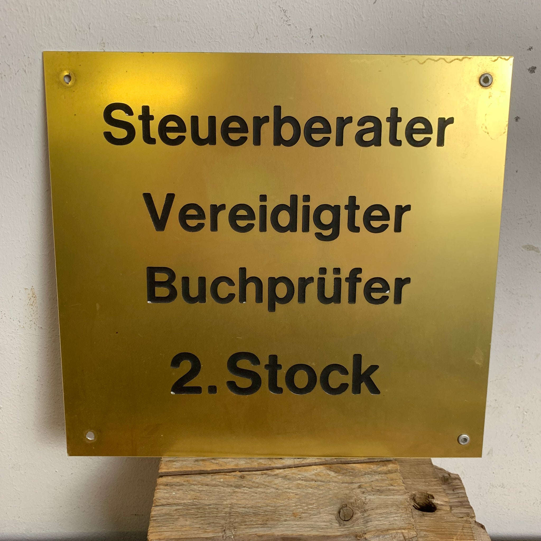 Vintage Blechschild Steuerberater Vereidigter Buchprüfer