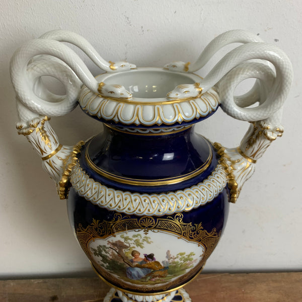 Schlangenhenkel Vase von Ernst August Leuteritz für Meissen