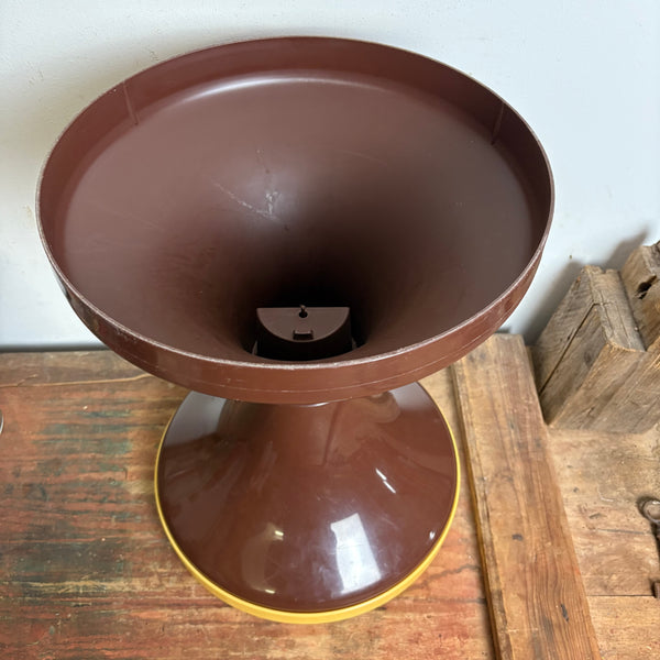 Vintage Hocker wie Tam Tam braun gelb