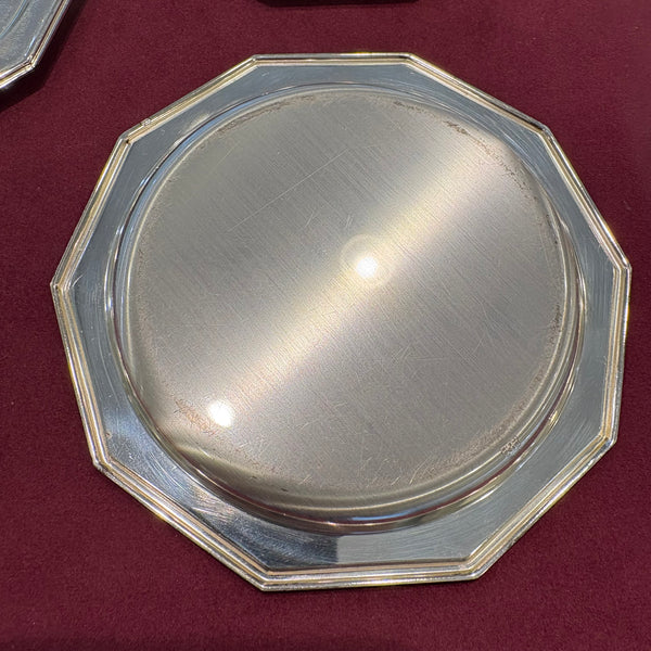 8 Gläseruntersetzer Silber Auflage von Robbe und Berking