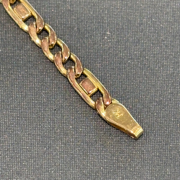 Stäbchenpanzerkette mit passendem Armband aus 333er Gold
