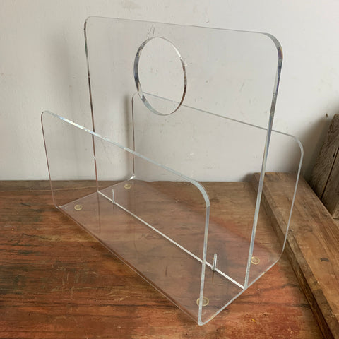 Vintage Magazine Rack Plexiglas Zeitungsständer Acrylglas