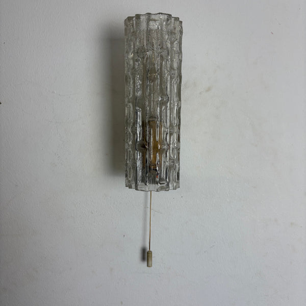 2 Vintage Design Ice Glas Wandlampen von Carl Fagerlund für Lyfa Orrefors