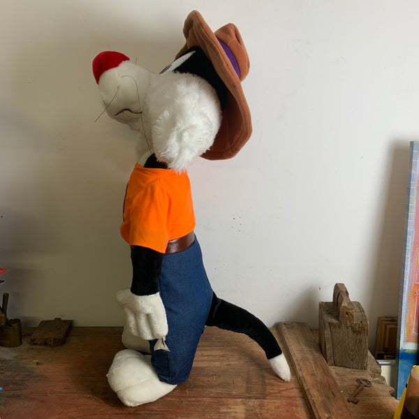 Vintage große Stoffpuppe Sylvester Hippie von Looney Tunes Warner Bros.