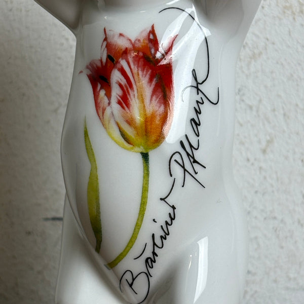 Vintage Porzellan Figur Buddy-Bär von KPM Zeptermarke Berliner Pflanze