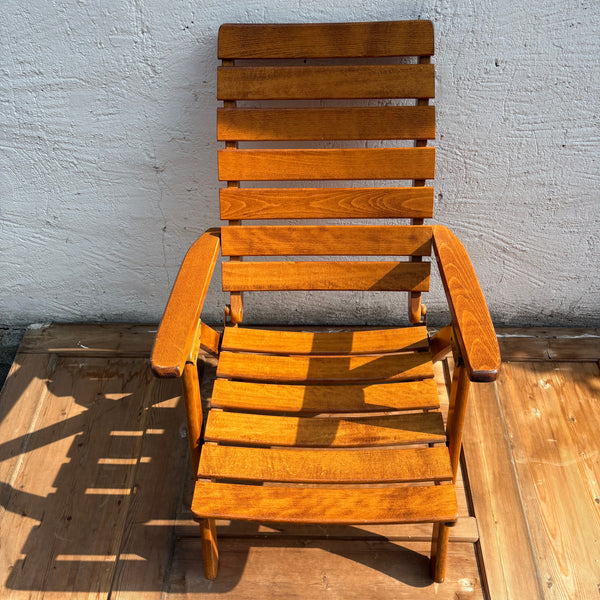 2er Set Vintage Holz Garten Klappstühle