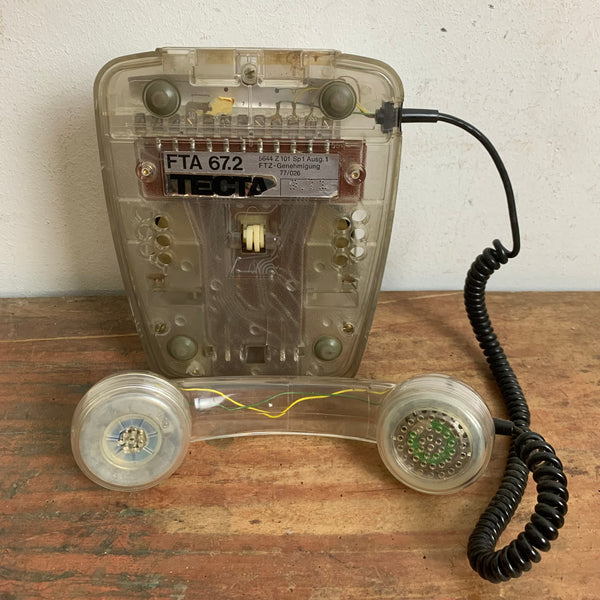 Vintage transparentes Wählscheiben Telefon