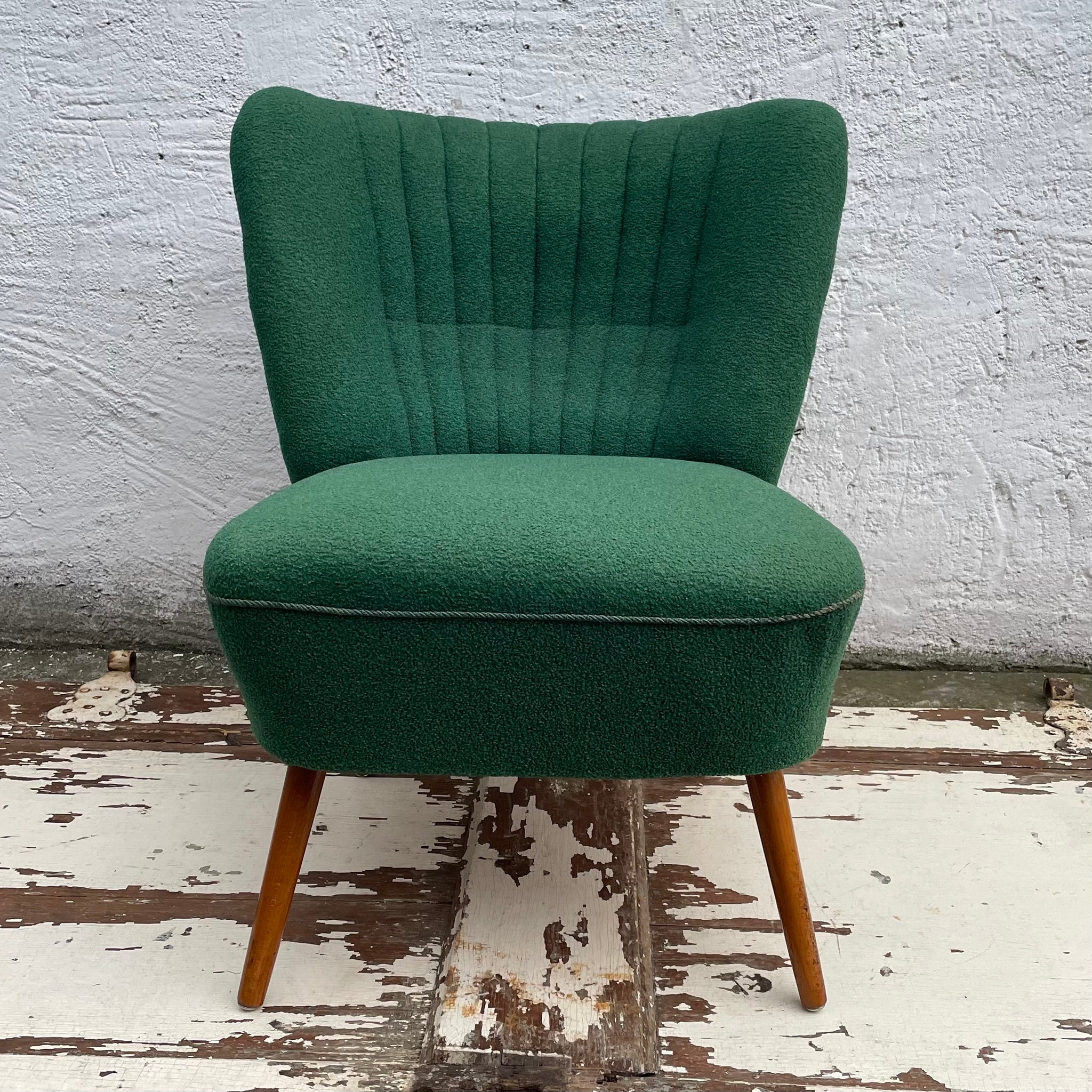 Mid Century Cocktailsessel in grün – Trödelfuchs Vintage Shop