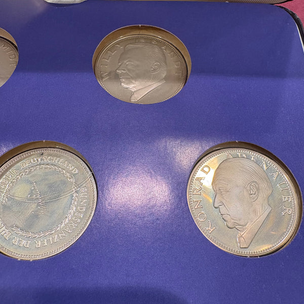 Die Medaillen der Bundeskanzler 1949-1974 925er Sterlingsilber