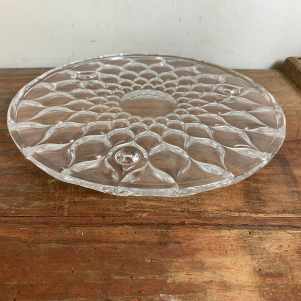 Vintage Glas Tortenplatte