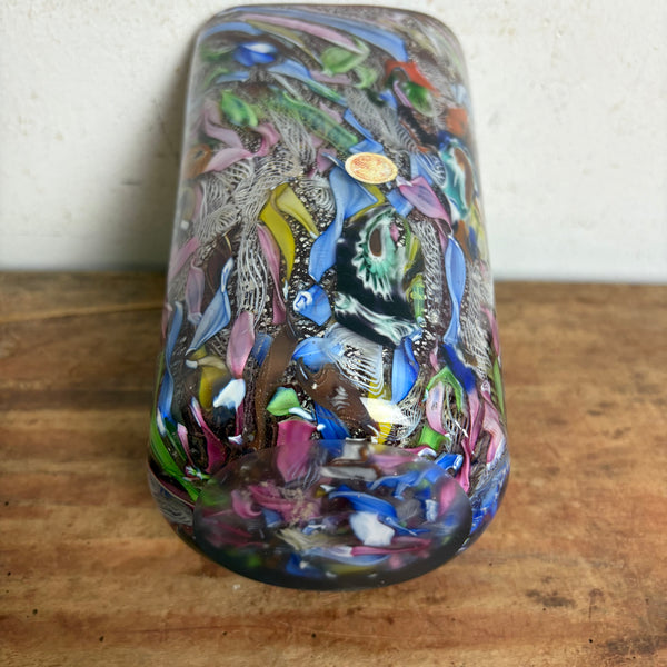 Vintage Design Kunst Vase Tutti Frutti Muranoglas von Dino Martens für Avem