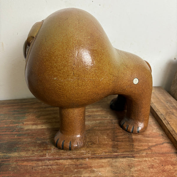 Vintage Keramik Skulptur Bulldog Maxi von Lisa Larson für Gustavsberg