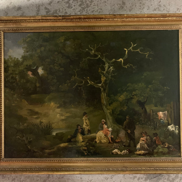 Ölgemälde Picknick im Walde von George Morland