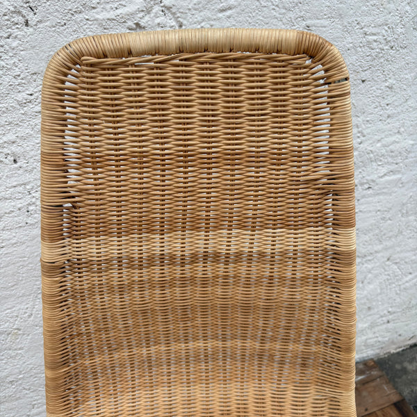 2 vintage Korbweiden Stühlen Linus von Franco Campi und Carlo Graffi für Ikea Vintage