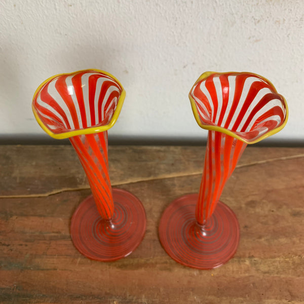 Ein paar Art Deco Vasen von Bimini Werkstätten Lauscha