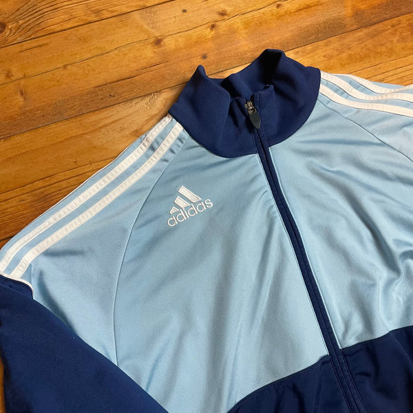 Adidas Trainingsjacke in Hellblau Blau - Vintage