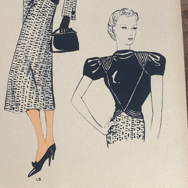 1930's French Art Deco Fashion Illustration Inspirations D'Avant Saison Blatt 15