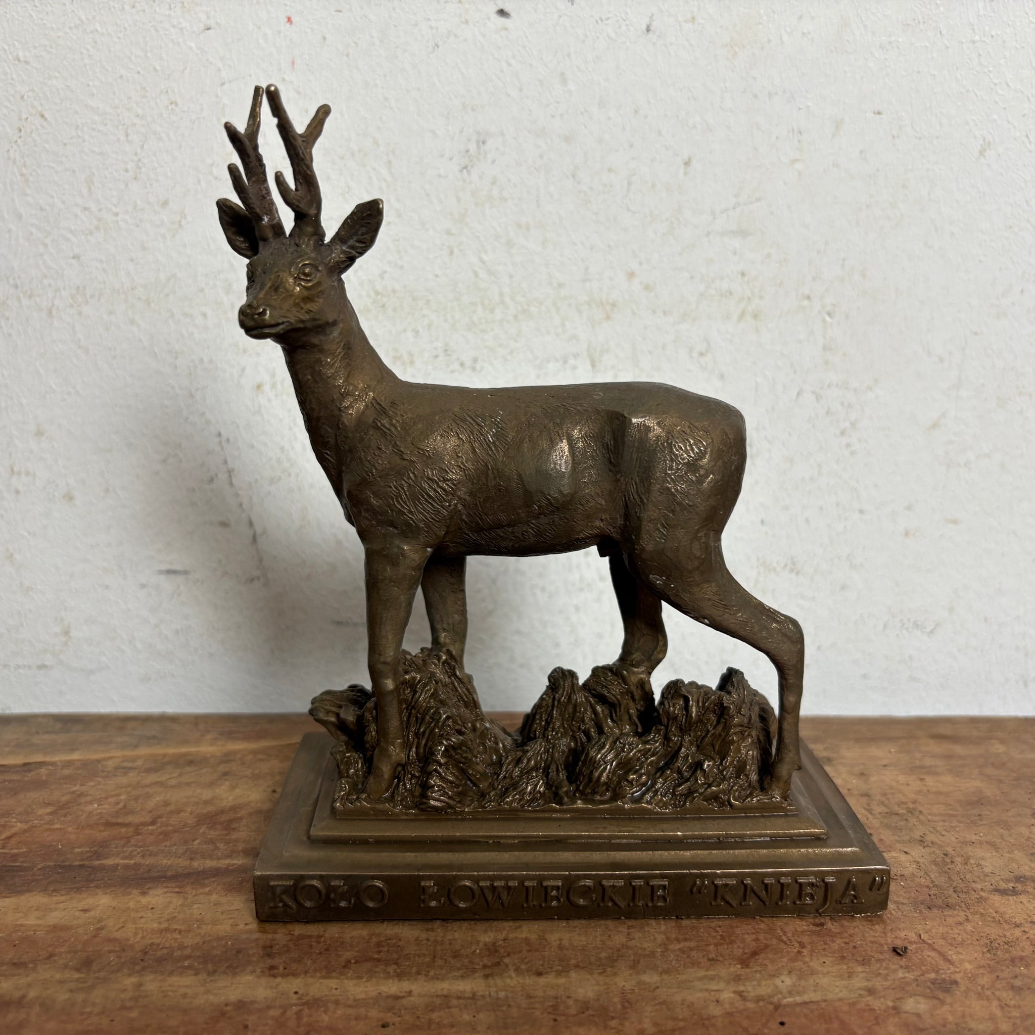 Vintage Bronze Skulptur Rehbock