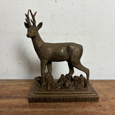 Vintage Bronze Skulptur Rehbock