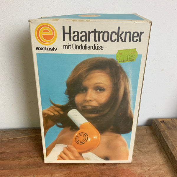 Vintage Haartrockner mit Ondulierdüse von exclusiv
