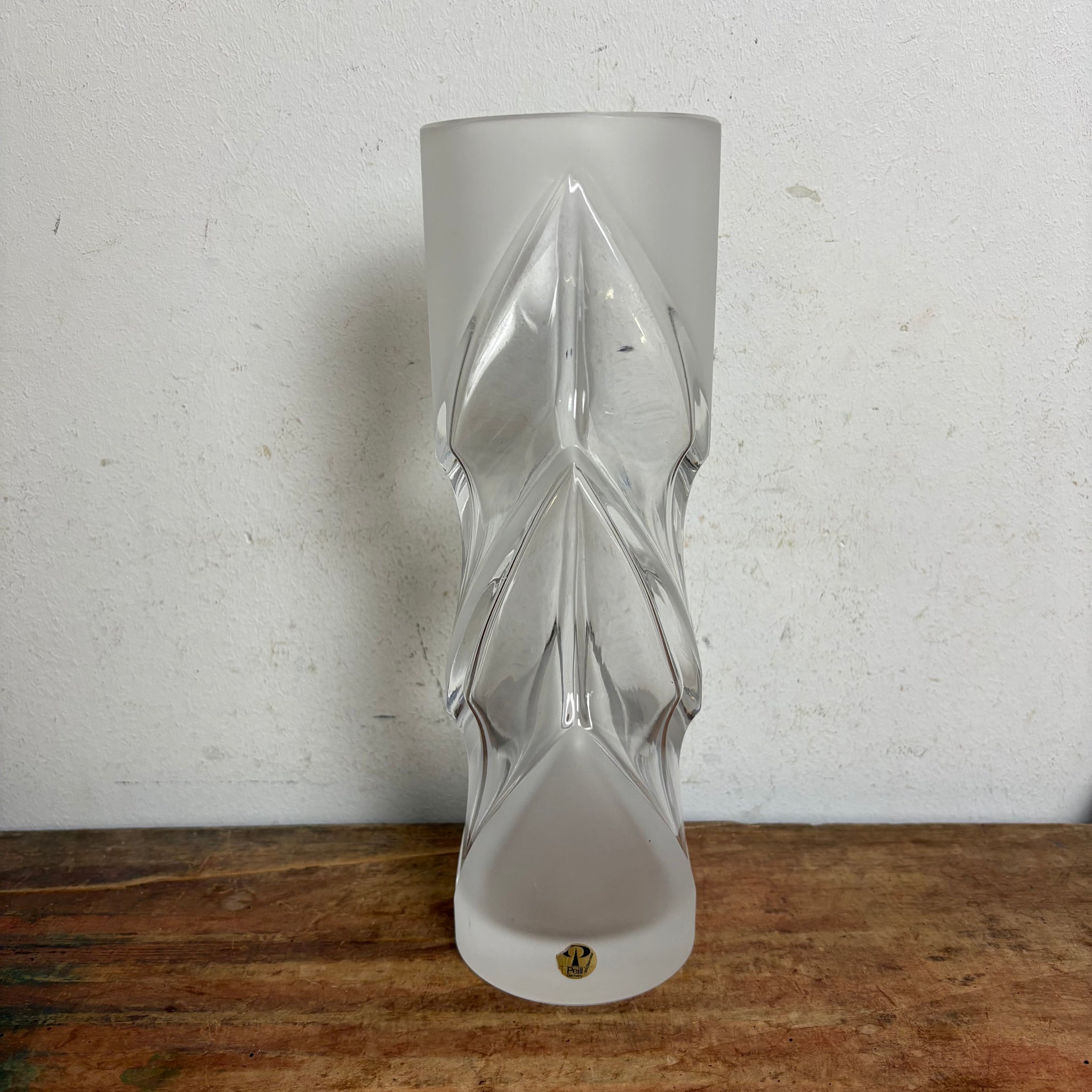 Vintage Design Kunst Glas Vase Malachit von Peill und Putzler