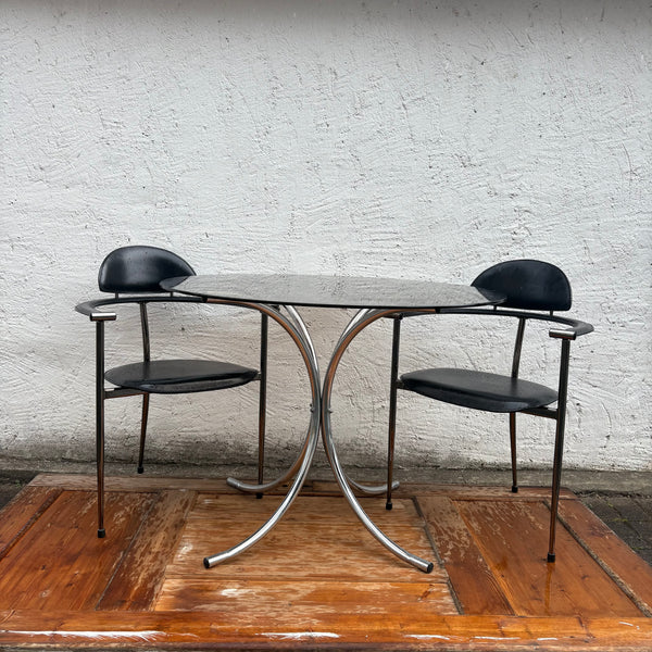 Vintage 4er Set Design Stühle Marylin Stiletto mit Tisch von Arrben