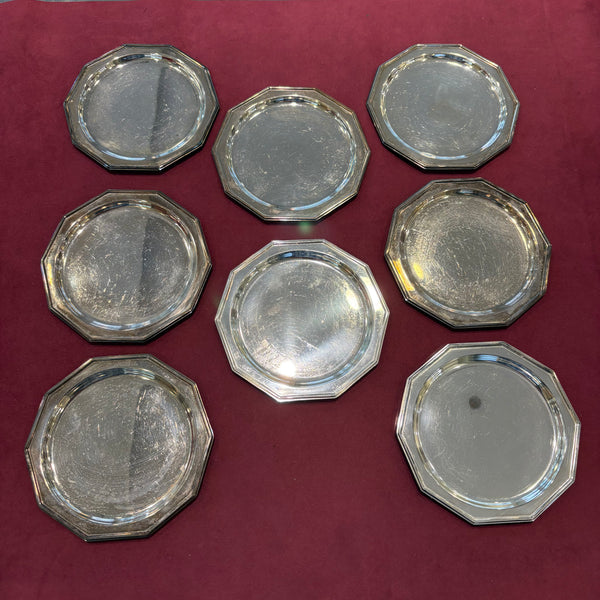 8 Gläseruntersetzer Silber Auflage von Robbe und Berking