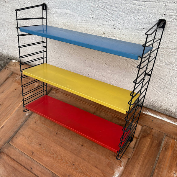 Vintage buntes Metall Regal von D. Dekker für TOMADO Holland