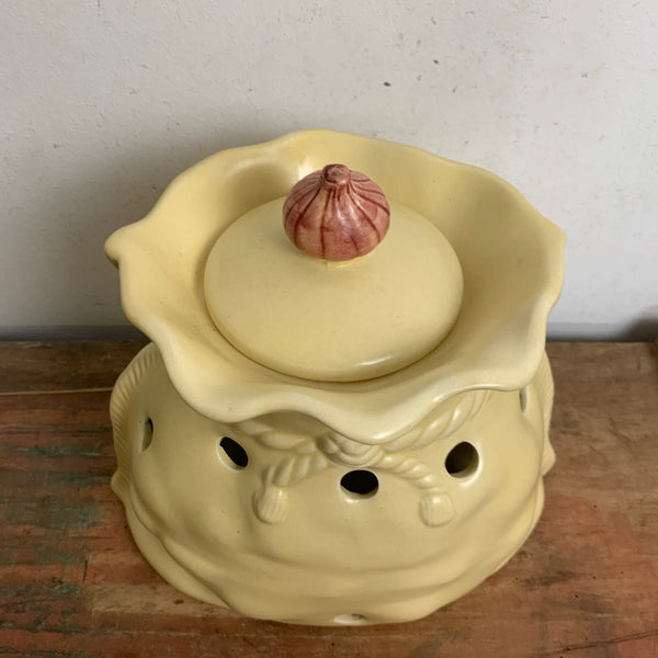 Vintage Keramik Kartoffel Zwiebel Knoblauch Vorratstopf