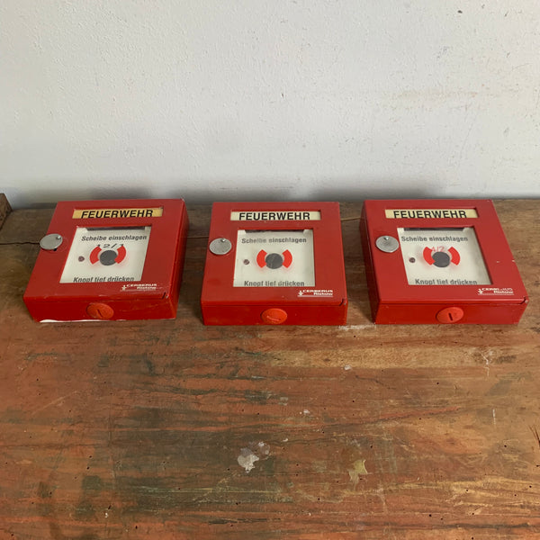 Vintage Feuerwehr Brandmelder zur Deko