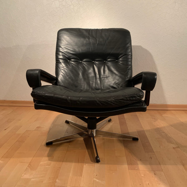 Vintage Lounge Sessel und Ottomane King Chair von André Vandenbeuck für Strässle