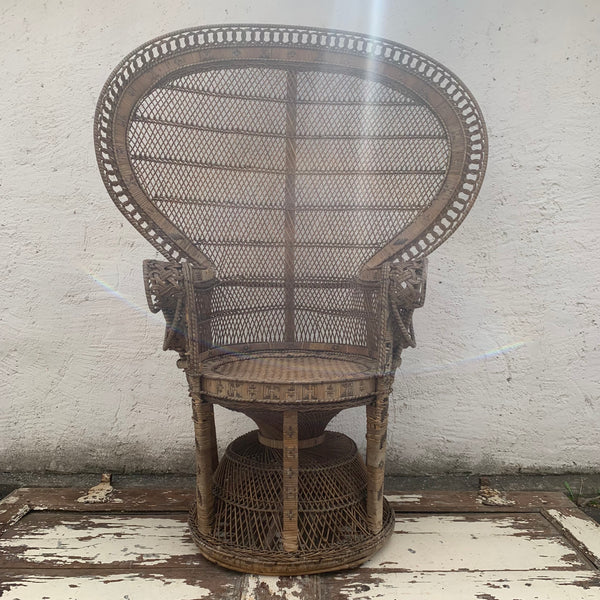 Vintage Rattan Peacock Chair Emanuelle