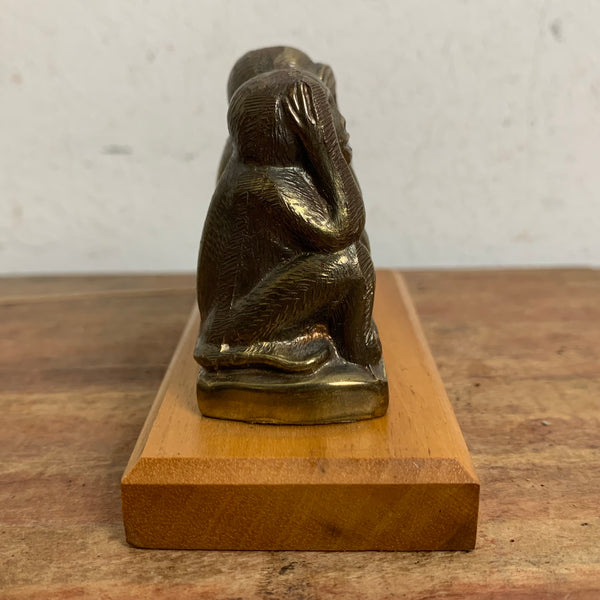 Mid Century Skulptur Die drei weisen Affen