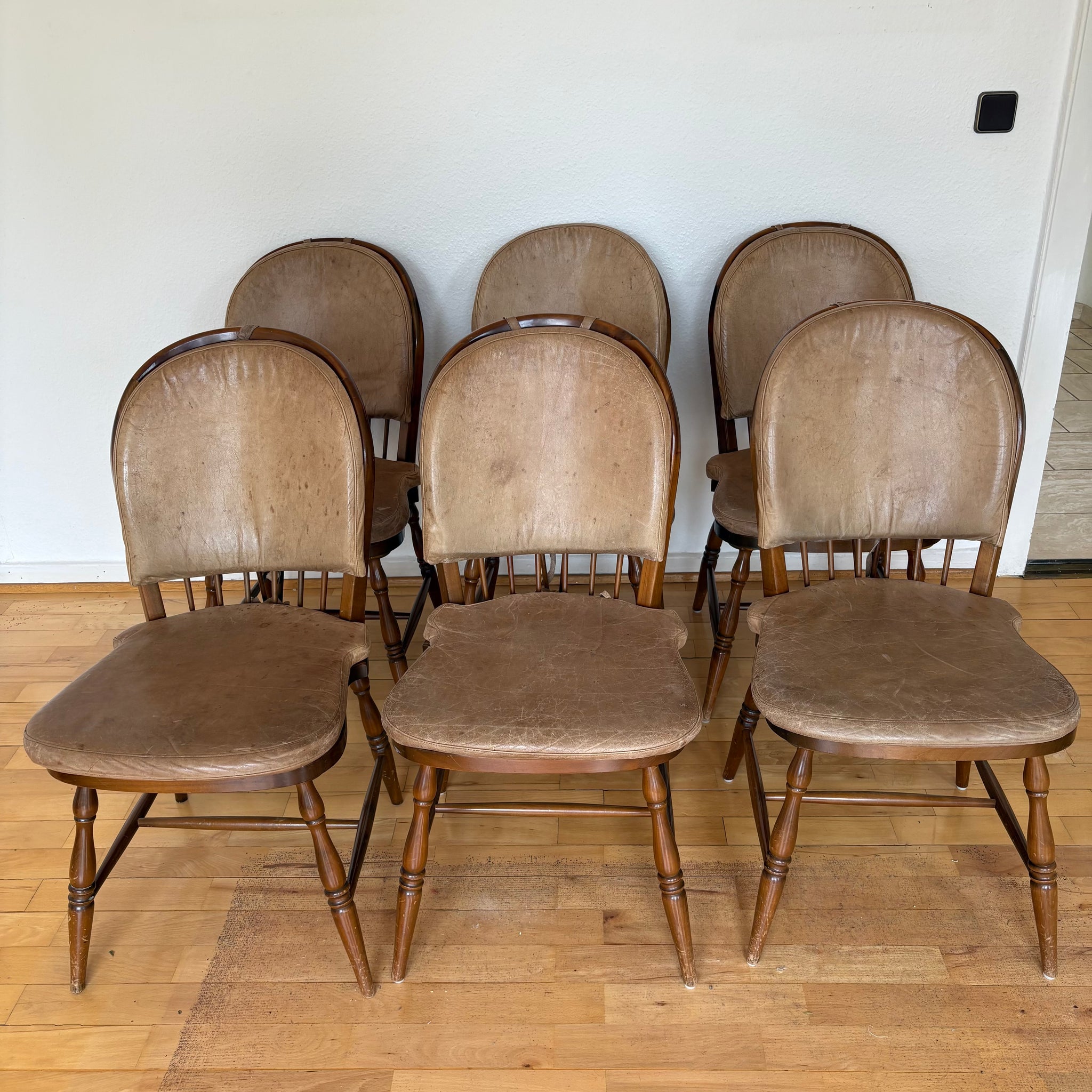 6er Set vintage Windsor Stuhl