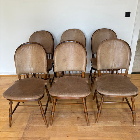 6er Set vintage Windsor Stuhl