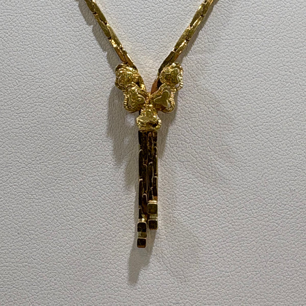 Kette mit Goldschleife 585er Gold in Y-Form