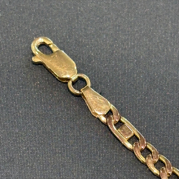 Stäbchenpanzerkette mit passendem Armband aus 333er Gold