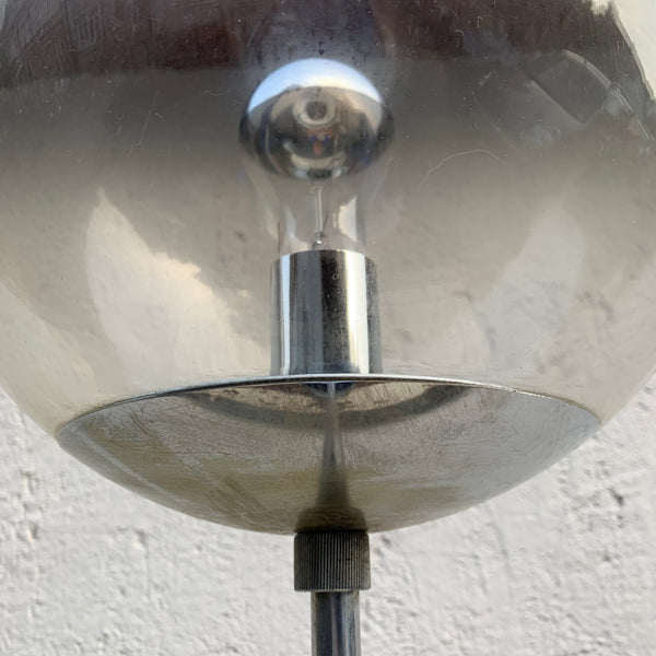 Vintage Kugel Stehlampe von Glashütte Limburg