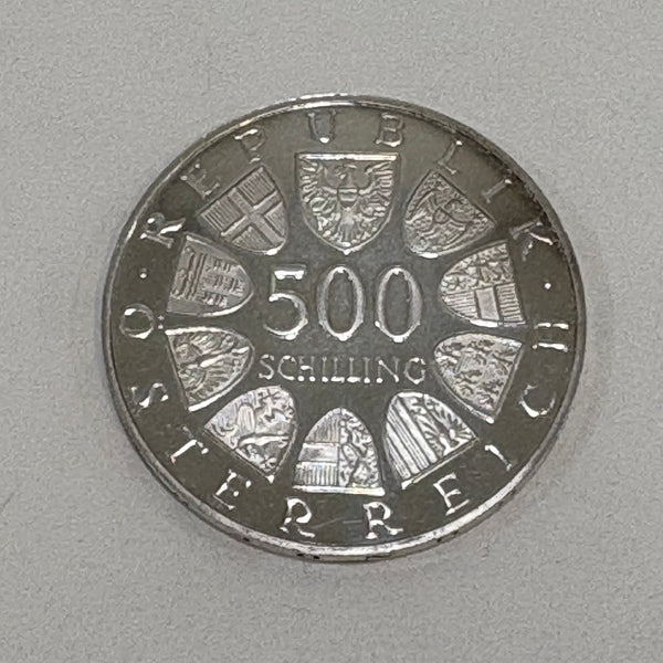 Österreich 500 Schilling 1985 Silber Heiligsprechung Markgraf Leopold III.