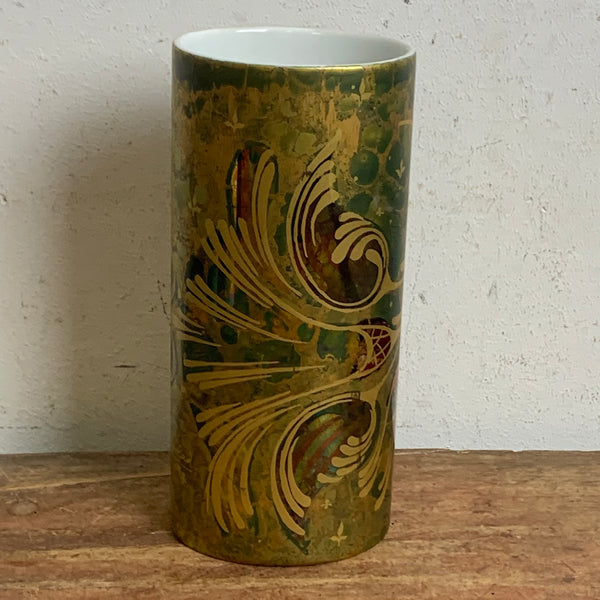 Seltene Goldfarbene Vase Rosenthal Studio Linie von Björn Wiinblad
