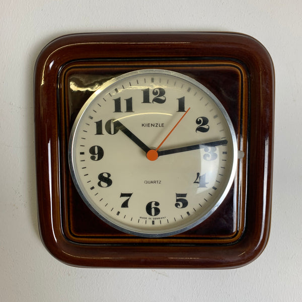 Vintage Keramik Wanduhr von Kienzle
