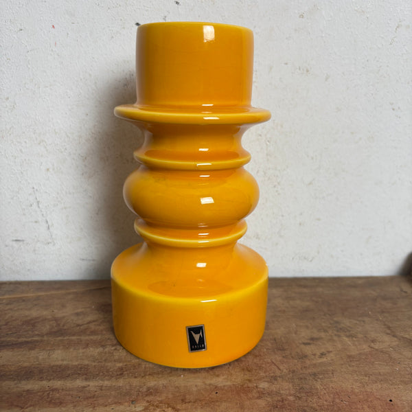 Vintage Keramik Kerzenständer Gallo Villeroy und Boch in gelb