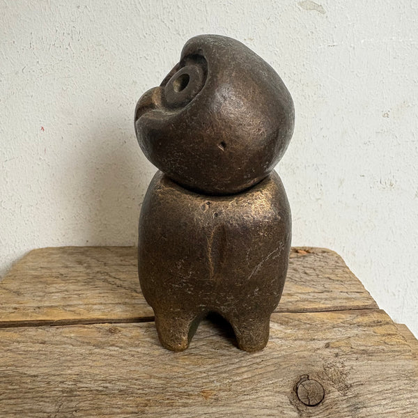 Vintage Bronze Skulptur Eule von Bassam Isoli