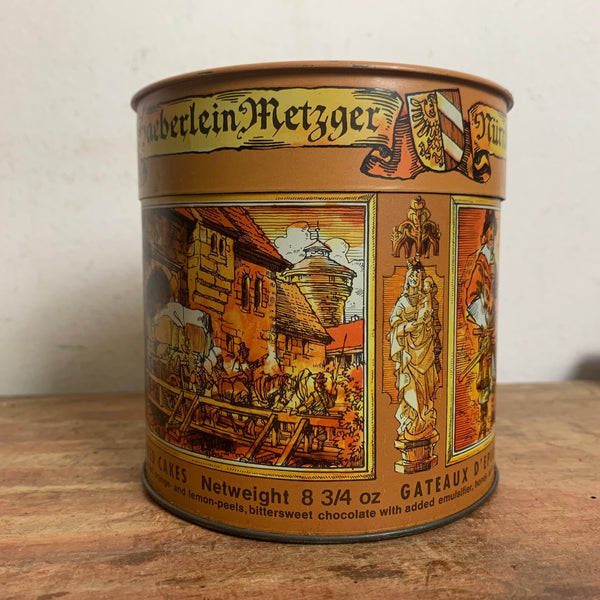 Vintage Blechdose Lebkuchen von Haeberlein Metzger