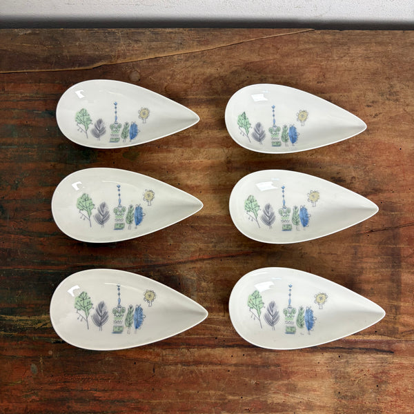Vintage Mid Century Konfekt Schalen 6 er Set Puzzle Schälchen von Hans Theo Baumann für Rosenthal
