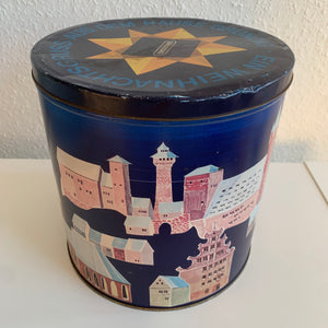 Vintage große seltene Blechdose Ein Weihnachtsgruß aus dem Hause Grundig