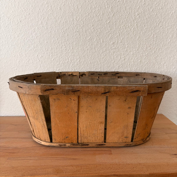 Vintage dekorativer Obstkorb Erntekorb Spankorb