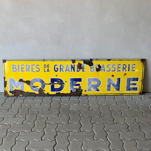 Vintage Emaille Schild Bieres da Grande Brasserie Moderne