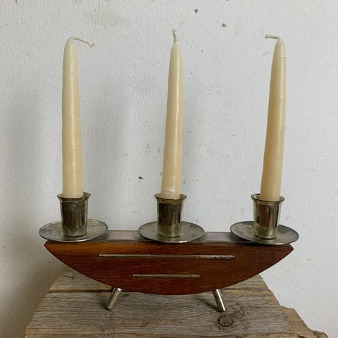 Vintage Mid Century dreiflammiger Kerzenständer dänisches Design